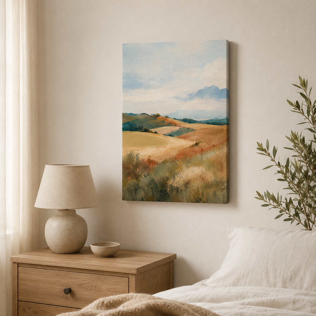 Terre d'Été – Tableau paysage de collines
