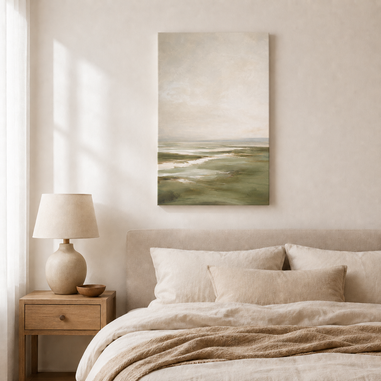 Le silence blanc – Tableau paysage minimaliste