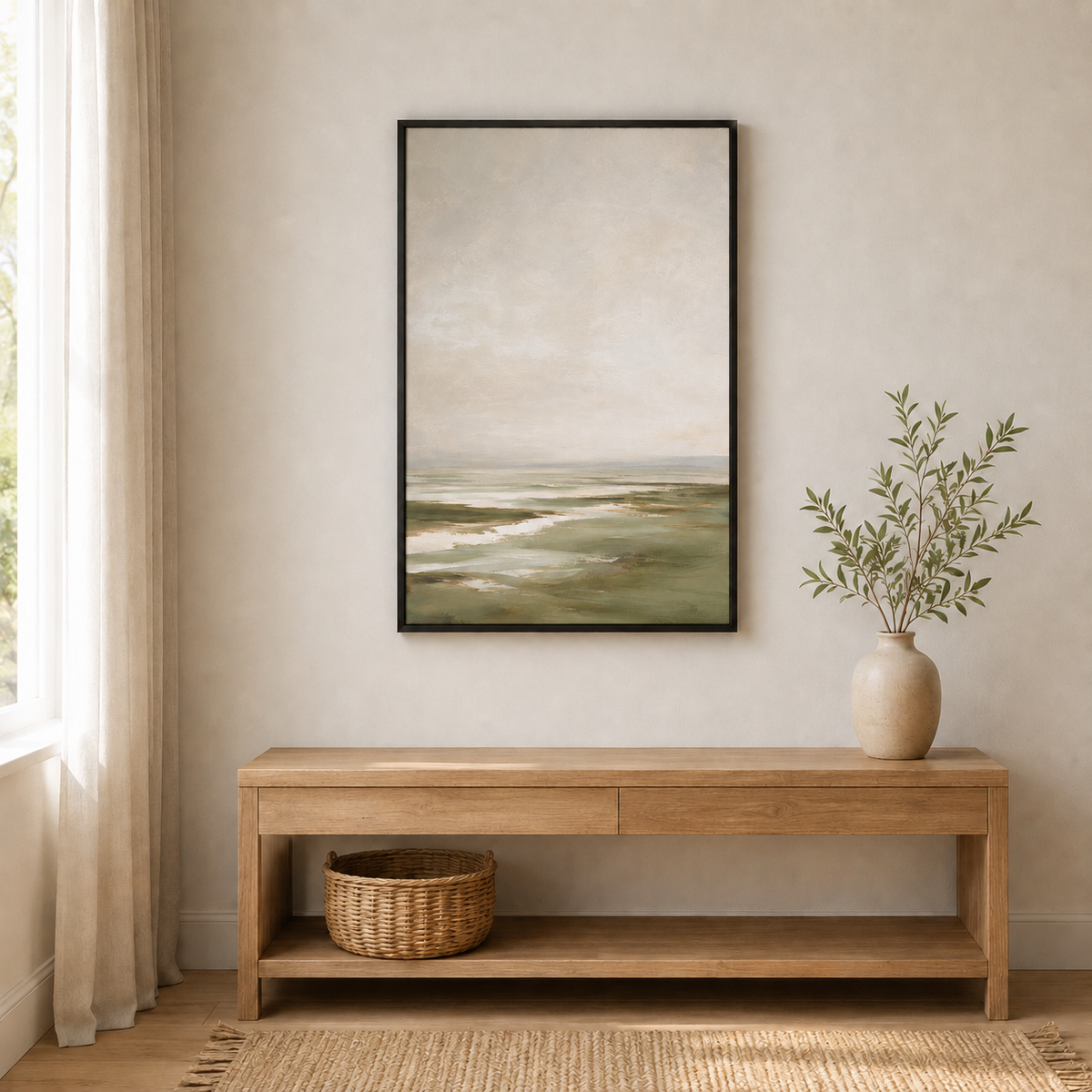 Le silence blanc – Tableau paysage minimaliste