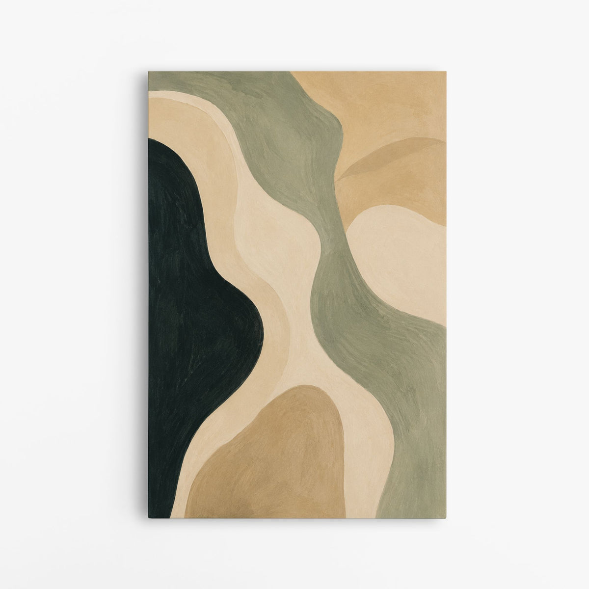 Dunes d'argile – Tableau abstrait organique beige