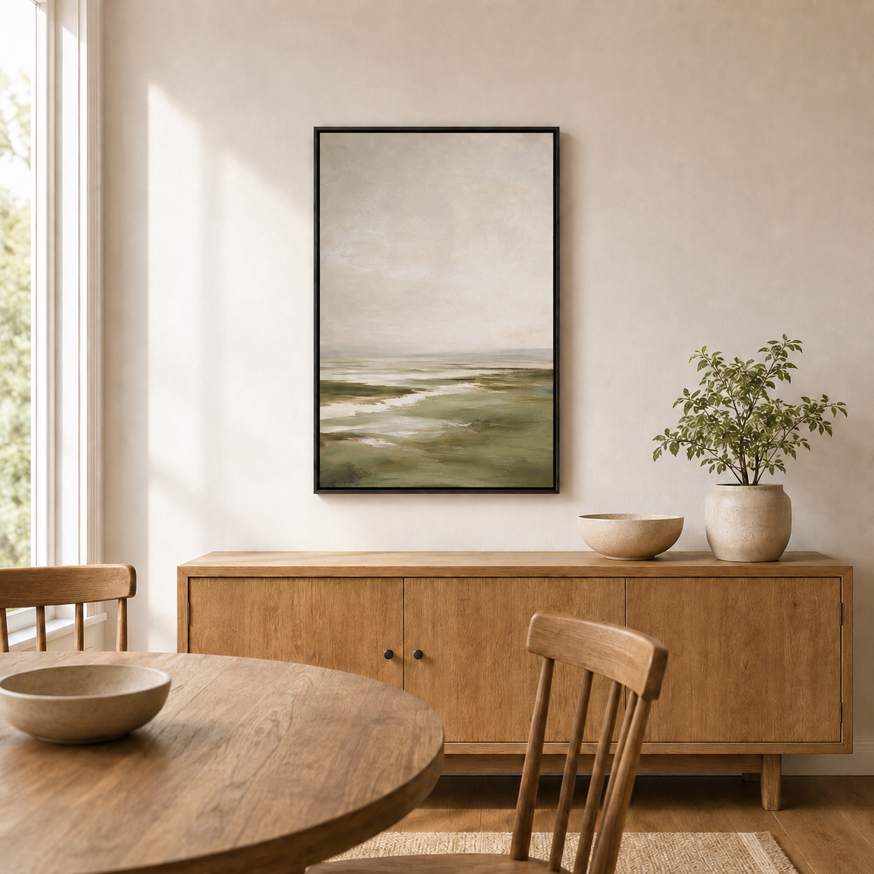 Le silence blanc – Tableau paysage minimaliste