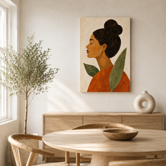 Le Calme Retrouvé – Tableau Portrait Femme Bohème