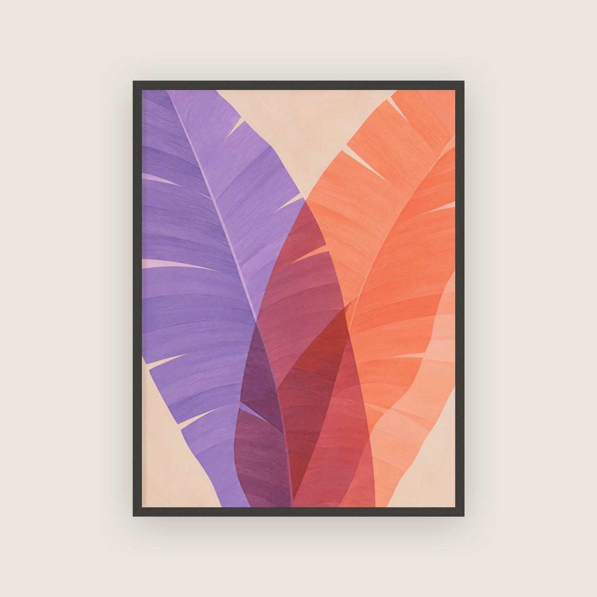 Bahia – Affiche bananier lilas et orange