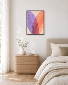 Bahia – Affiche bananier lilas et orange