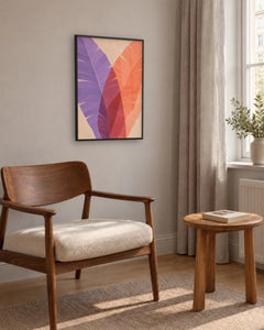 Bahia – Affiche bananier lilas et orange