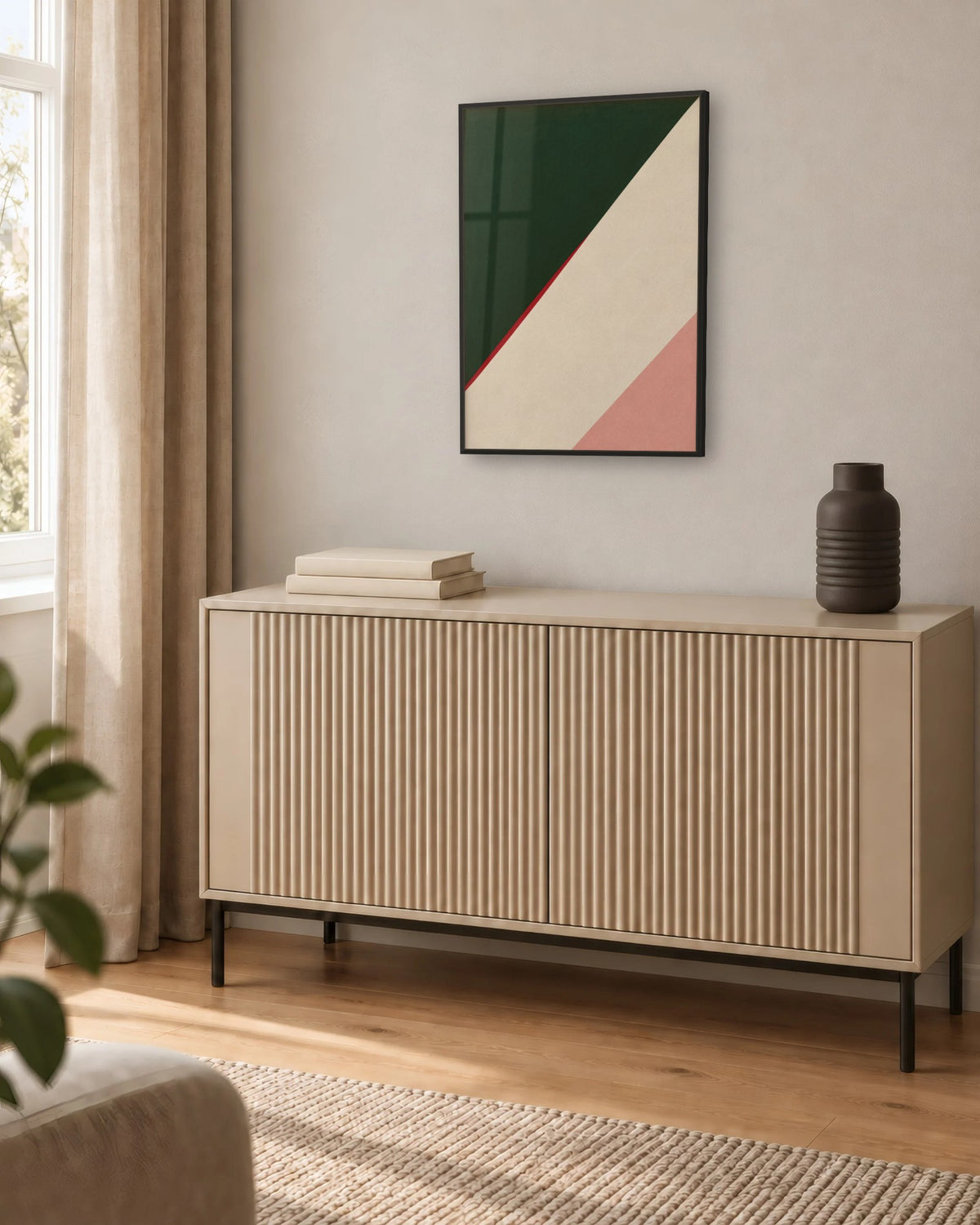 Biseau – Affiche diagonale vert forêt