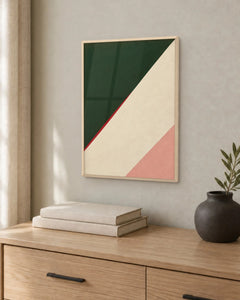 Biseau – Affiche diagonale vert forêt
