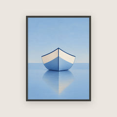 Bonaccia – Affiche barque bleue