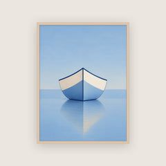 Bonaccia – Affiche barque bleue