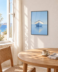 Bonaccia – Affiche barque bleue