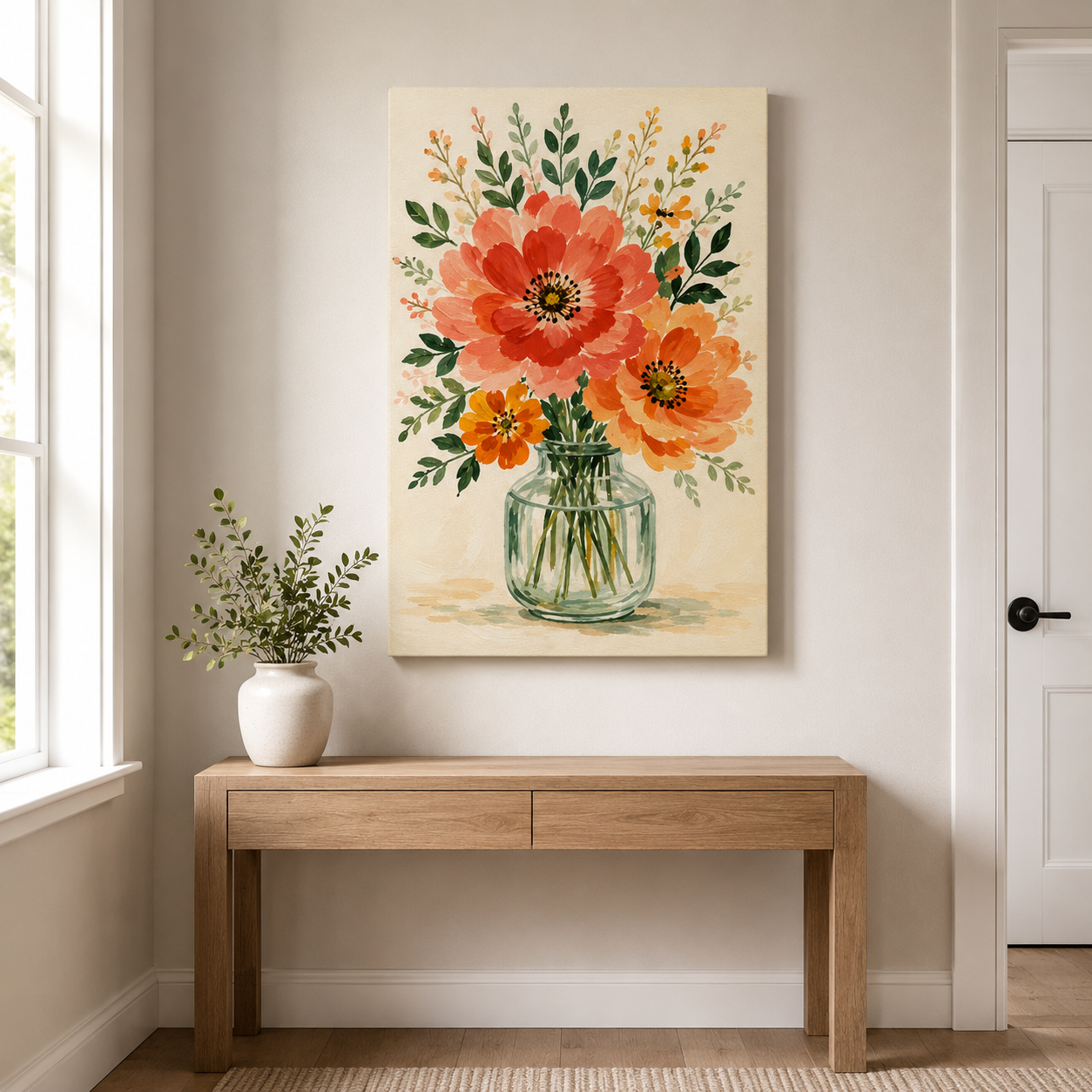 Le bouquet d'octobre – Tableau bouquet de fleurs en vase