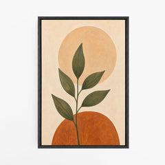 L'Équilibre Végétal – Tableau Abstrait Terracotta
