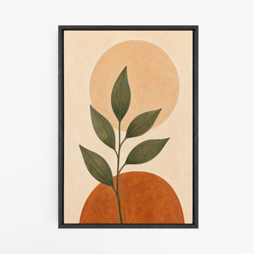 L'Équilibre Végétal – Tableau Abstrait Terracotta
