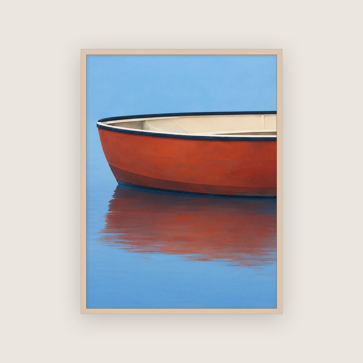 Carène – Affiche barque rouge