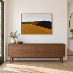 Été indien – Tableau paysage collines ocre et brun