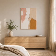 La Ligne Douce – Tableau Abstrait Beige