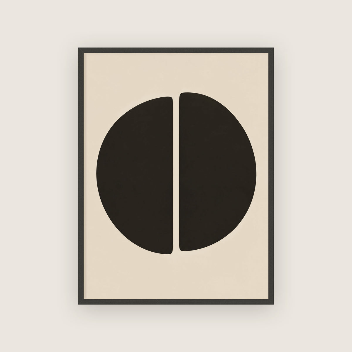Entre-deux – Affiche minimaliste noir et crème