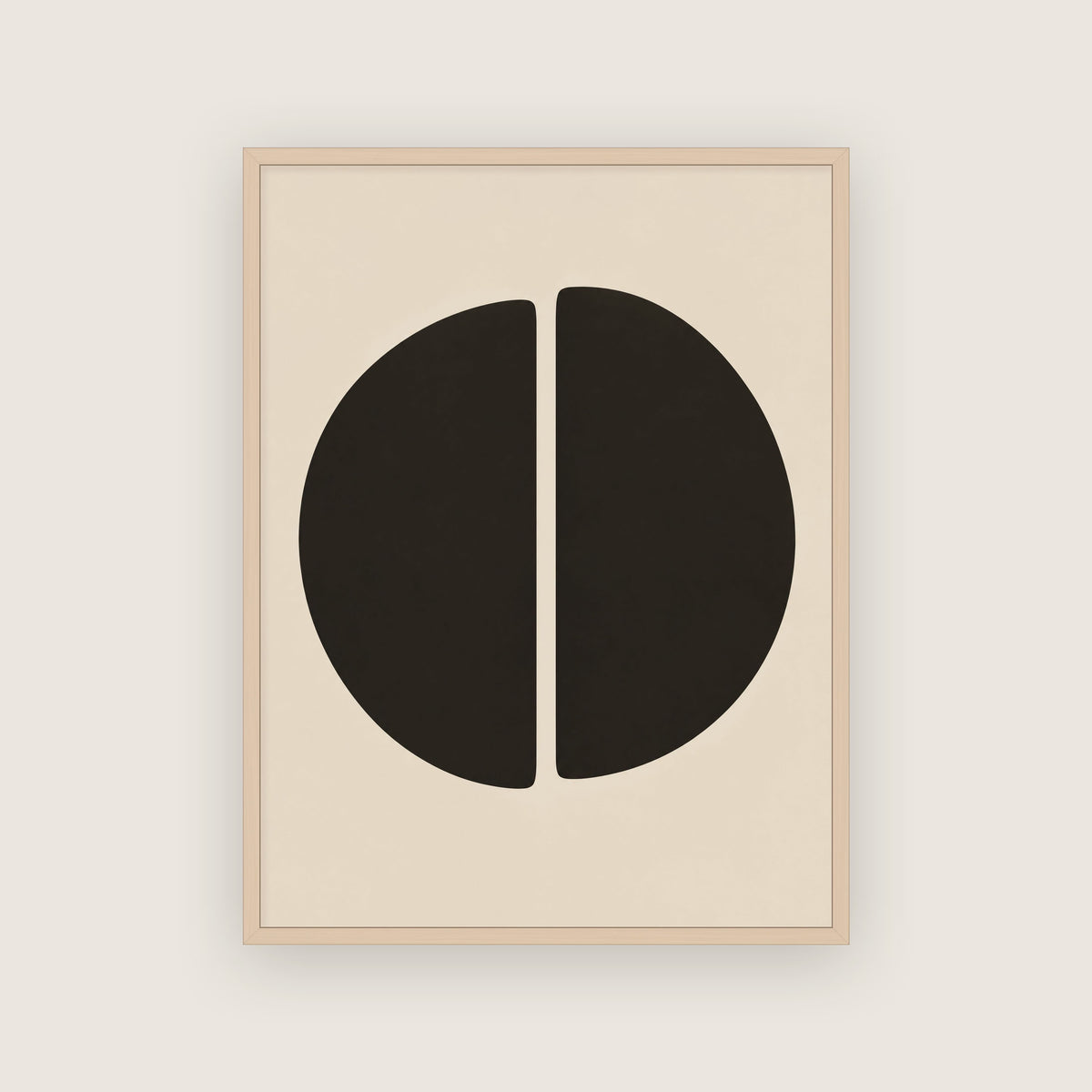 Entre-deux – Affiche minimaliste noir et crème