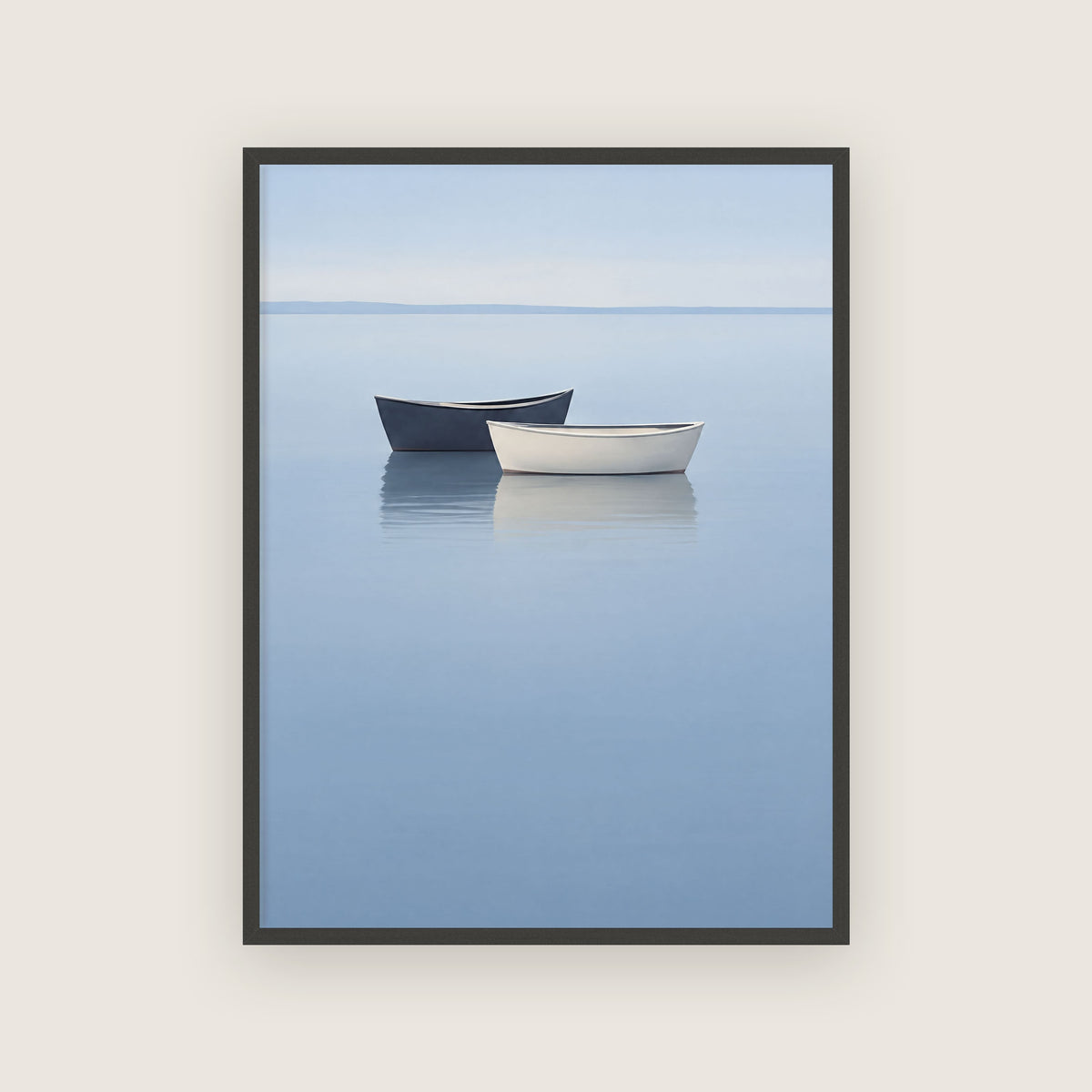 Étale – Affiche bord de mer bleu pâle