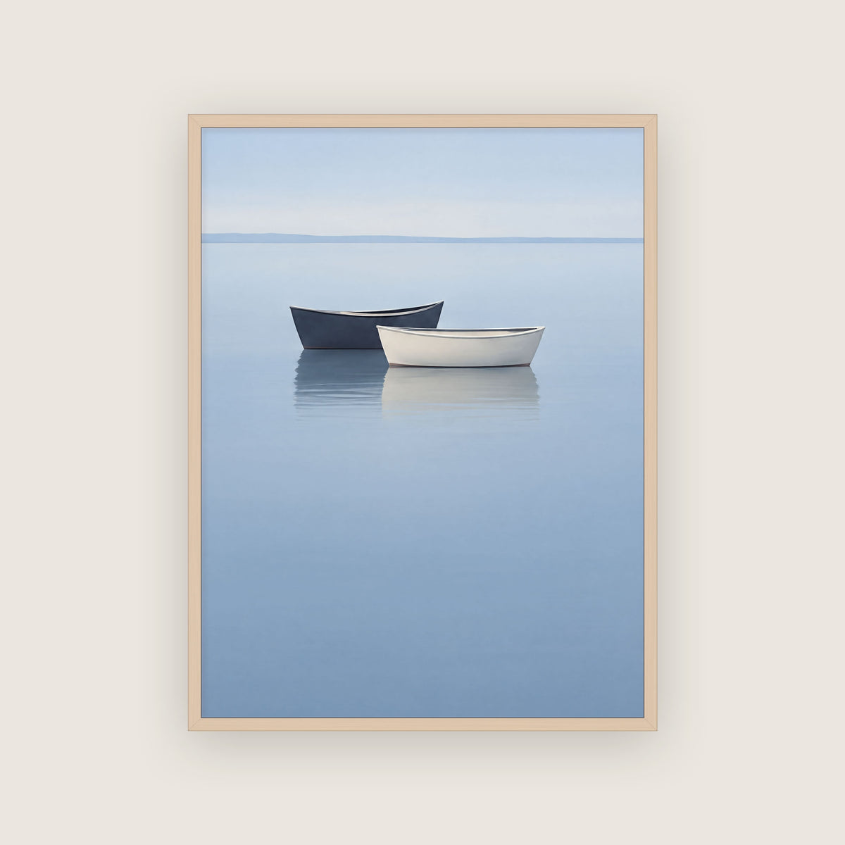 Étale – Affiche bord de mer bleu pâle