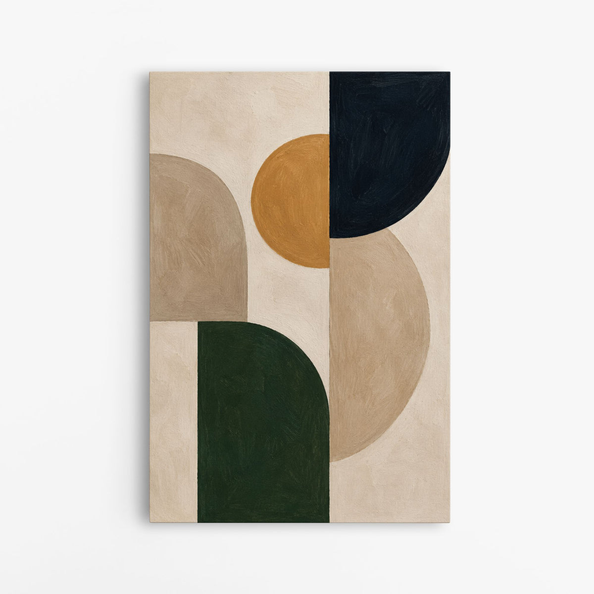 Nuances de terre – Tableau abstrait géométrique