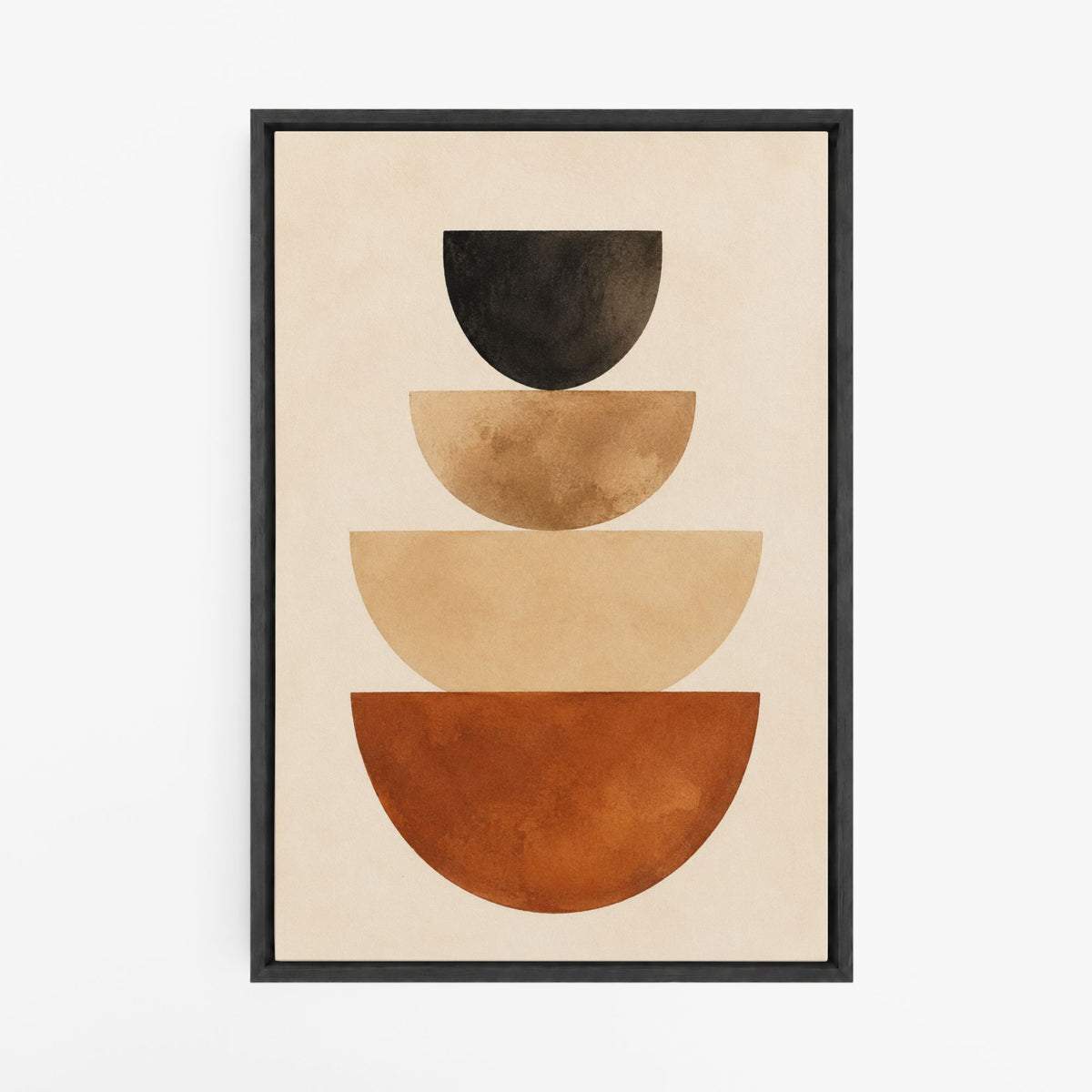 Équilibre terracotta – Tableau abstrait géométrique
