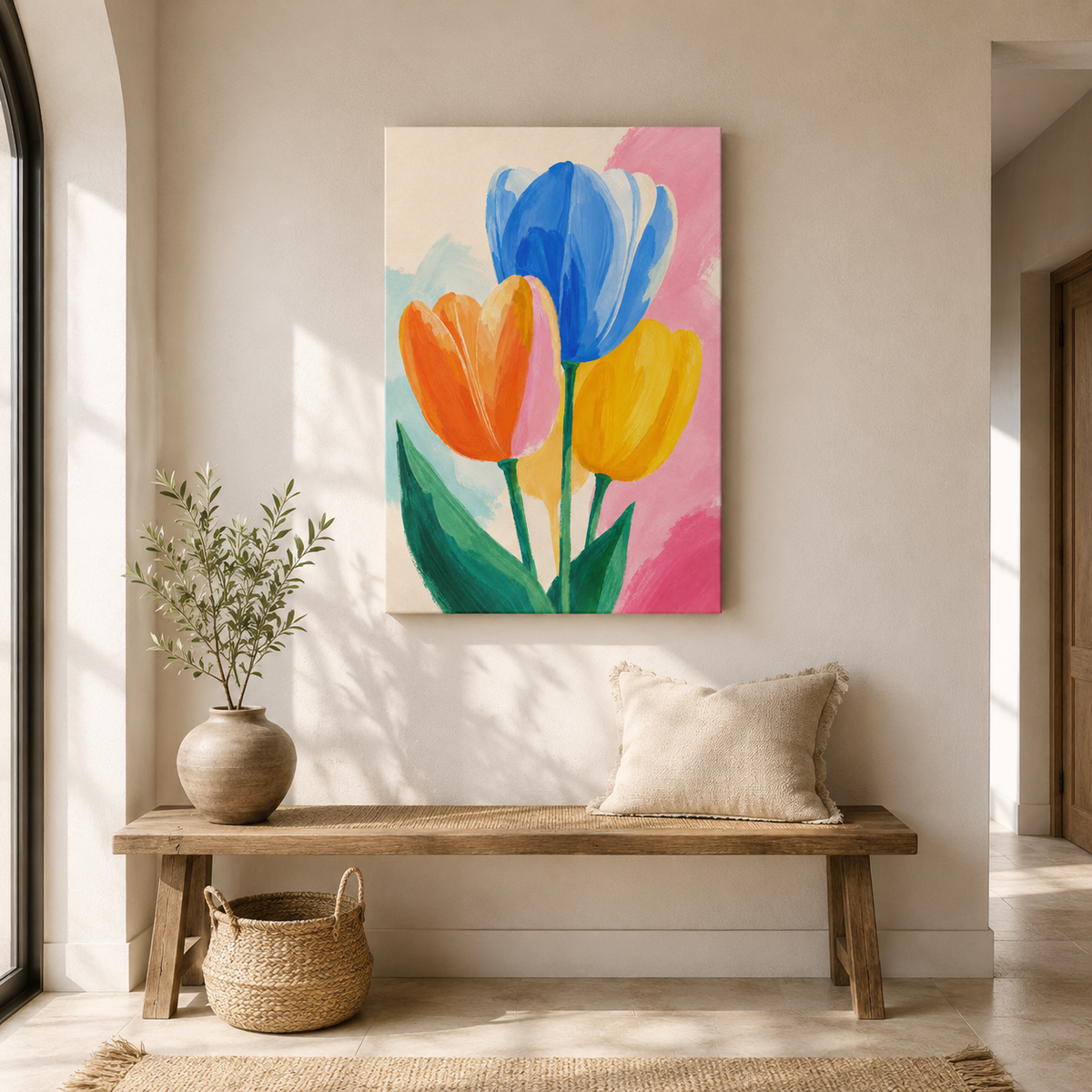 Le Souffle du Printemps – Tableau Fleurs Colorées
