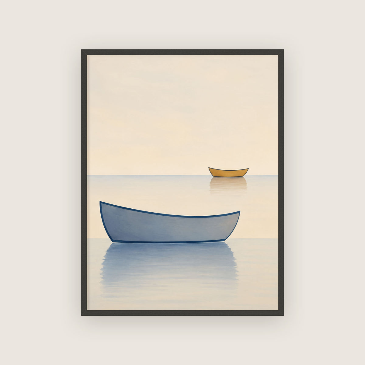 L'autre rive – Affiche marine bleu et ocre