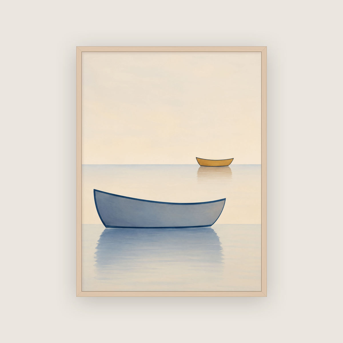 L'autre rive – Affiche marine bleu et ocre