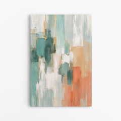 Échos Lointains – Tableau Abstrait Couleurs Douces