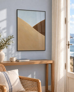 Méridienne – Affiche désert beige et bleu ciel