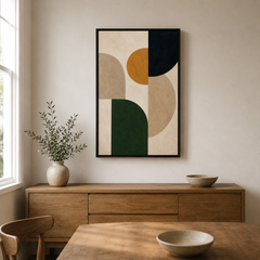 Nuances de terre – Tableau abstrait géométrique