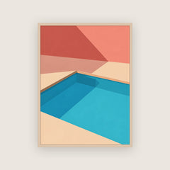 Palm Springs – Affiche piscine turquoise