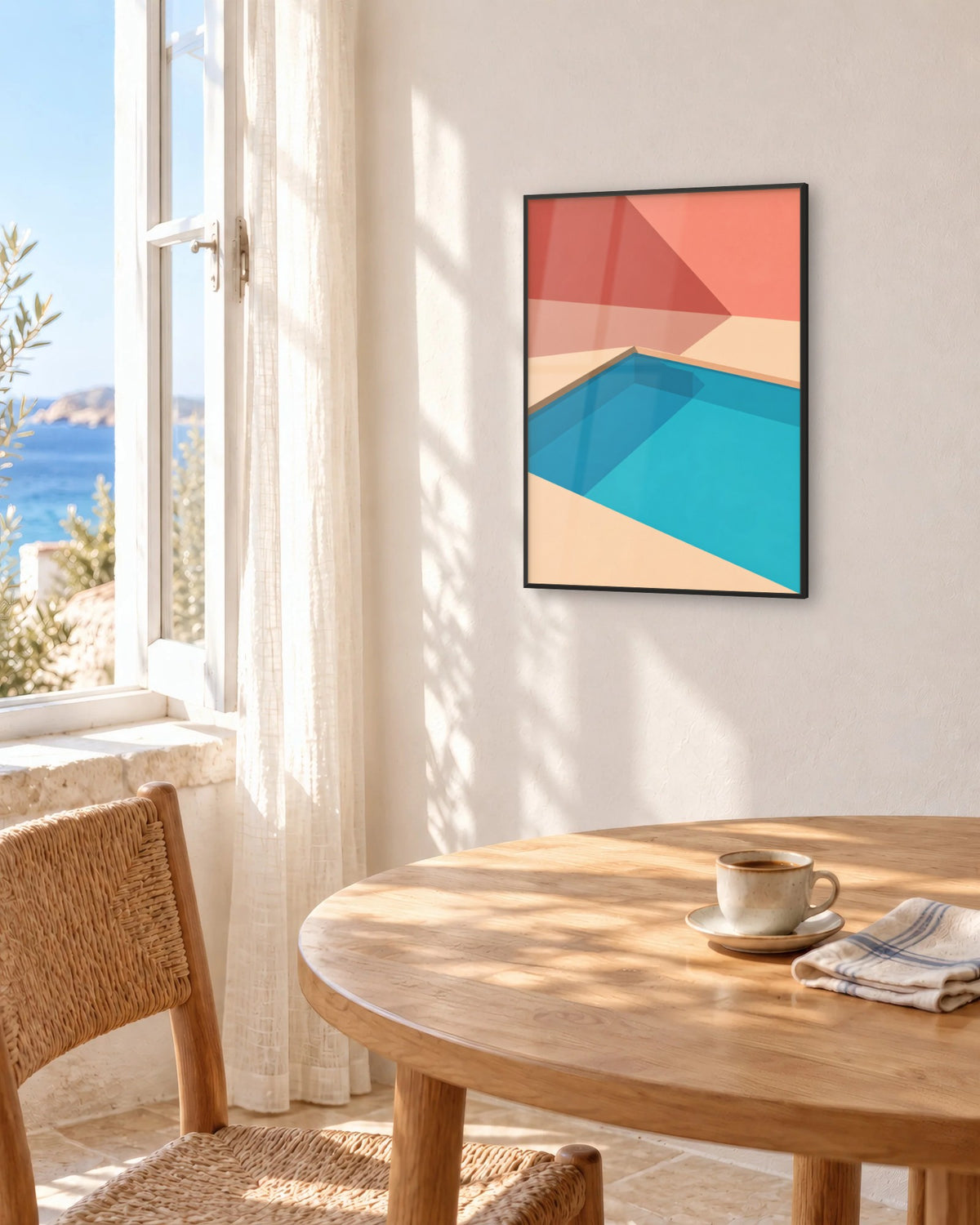 Palm Springs – Affiche piscine turquoise