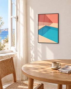 Palm Springs – Affiche piscine turquoise