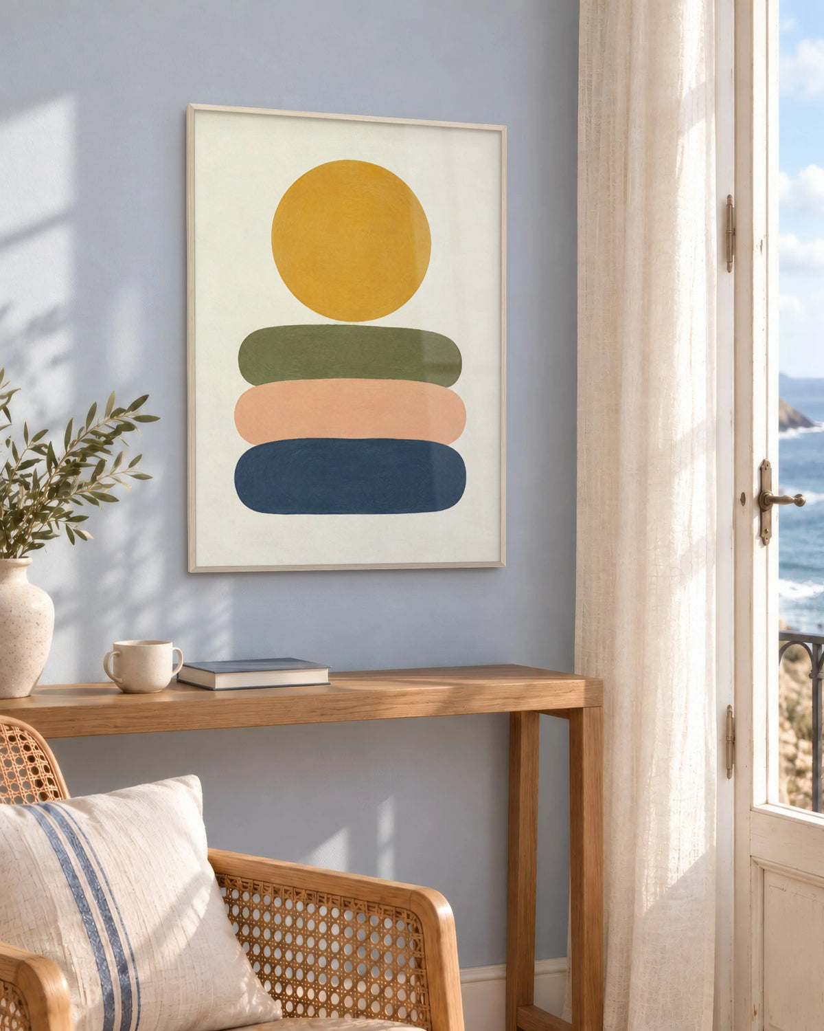 Pas de côté – Affiche soleil moutarde