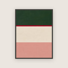 Pavillon – Affiche rayures vert et rose