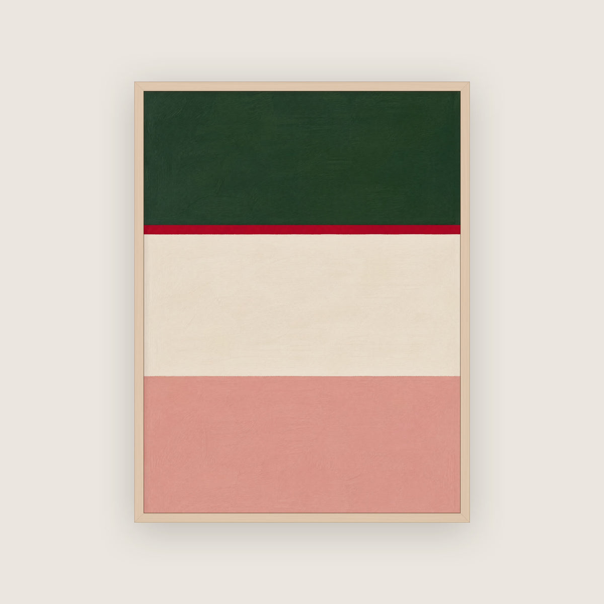 Pavillon – Affiche rayures vert et rose