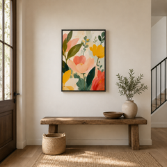 Matin d'été – Tableau végétal et fleurs colorées
