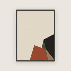 Promontoire – Affiche abstraite terracotta et noir