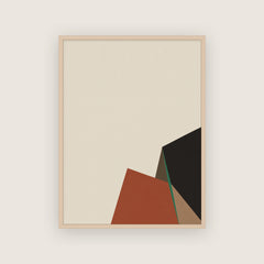 Promontoire – Affiche abstraite terracotta et noir