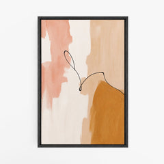 La Ligne Douce – Tableau Abstrait Beige