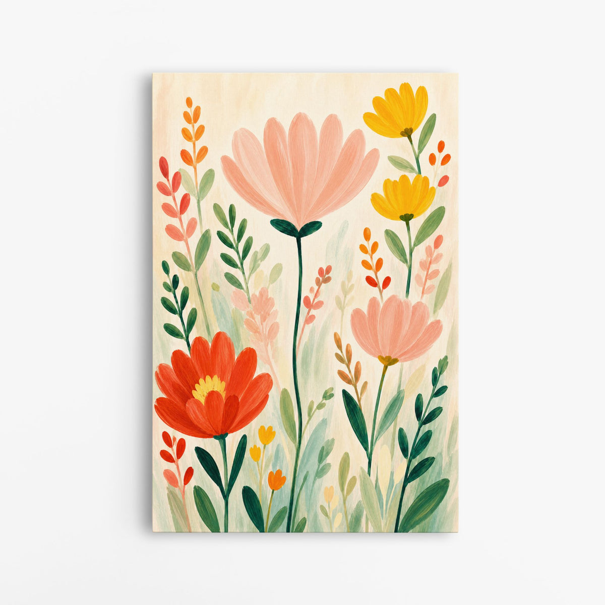 Éclosion – Tableau fleurs colorées