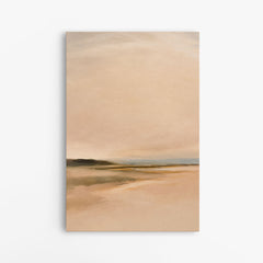 Plaine d'aube – Tableau paysage abstrait tons beiges