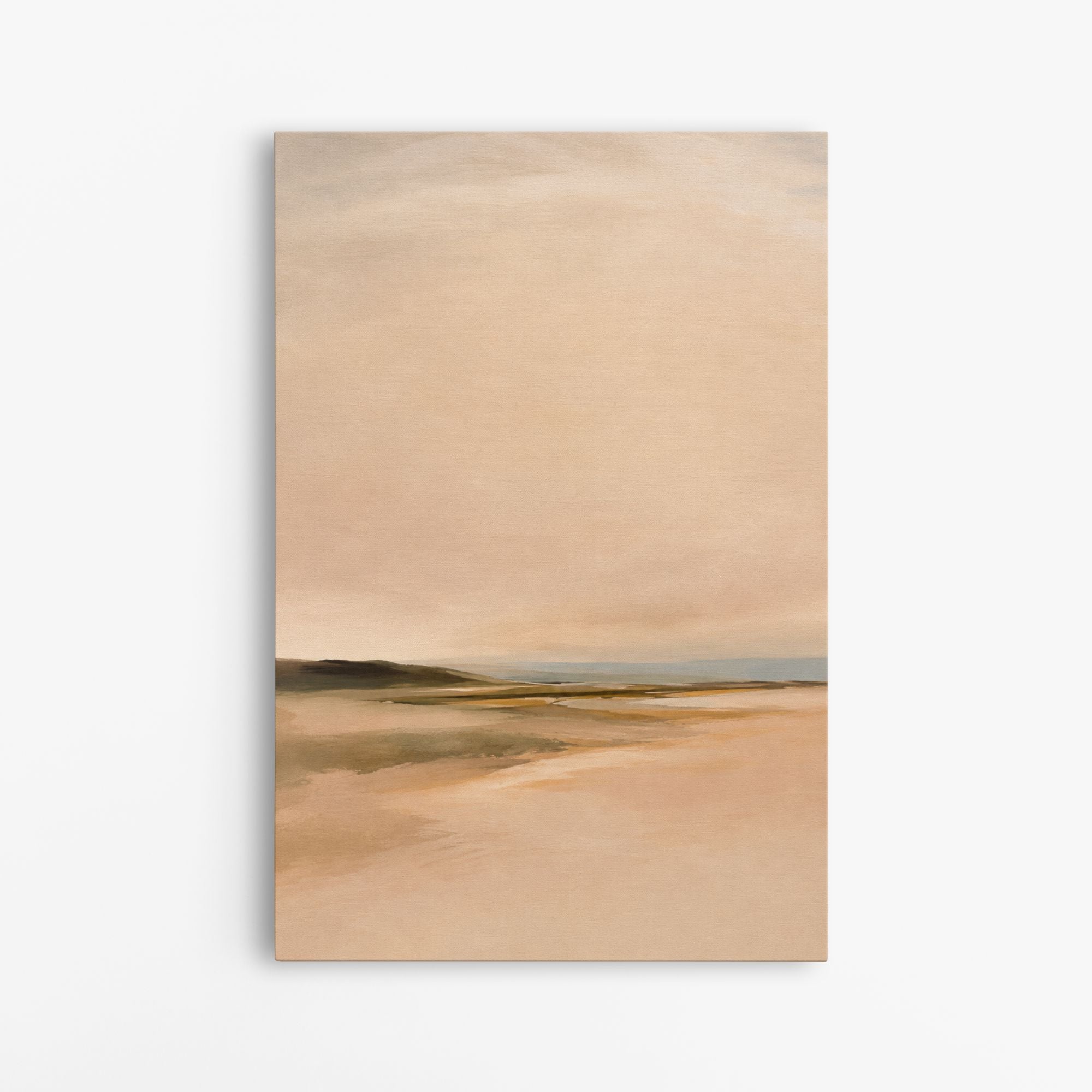 Plaine d'aube – Tableau paysage abstrait tons beiges