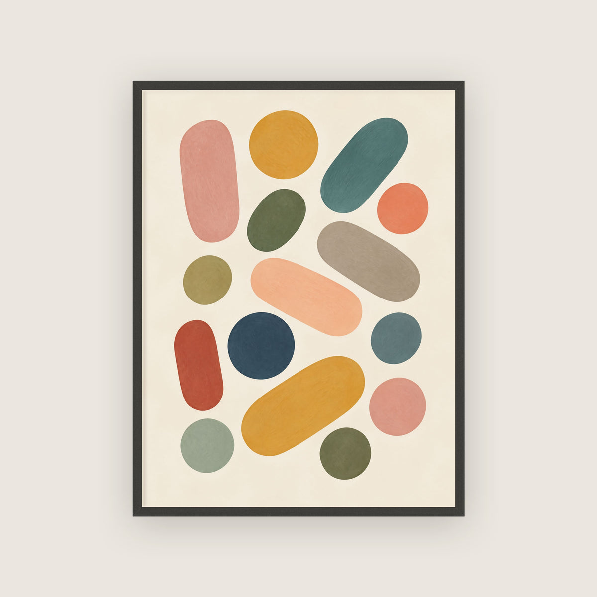 Récréation – Affiche formes colorées