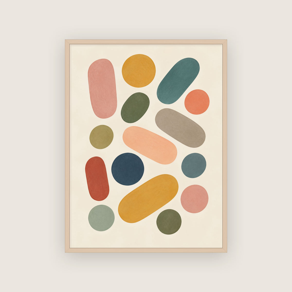 Récréation – Affiche formes colorées