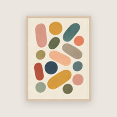 Récréation – Affiche formes colorées
