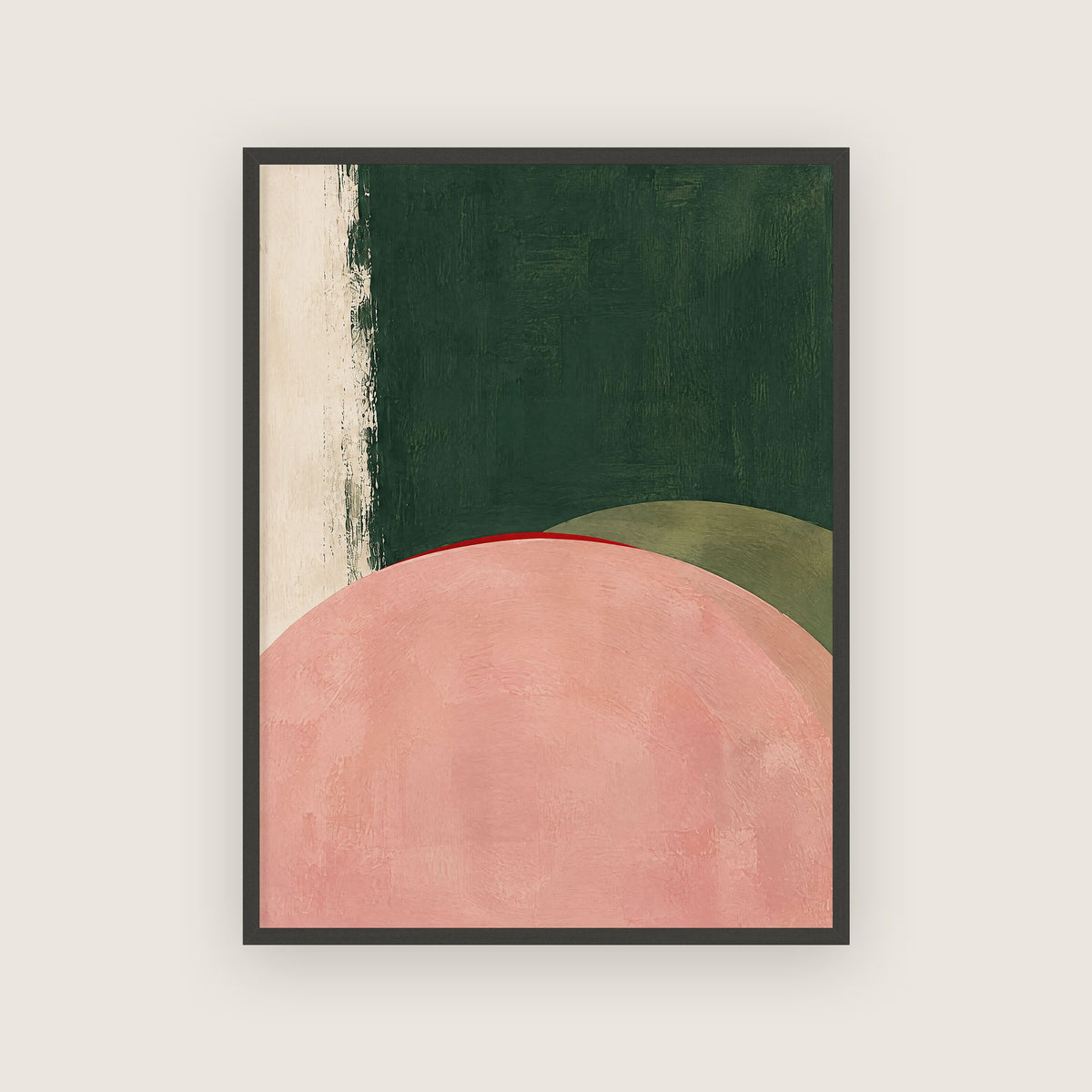Rémanence – Affiche abstraite rose et vert