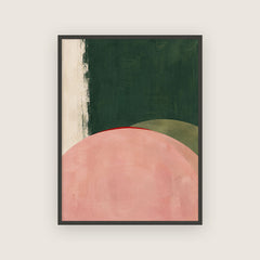 Rémanence – Affiche abstraite rose et vert